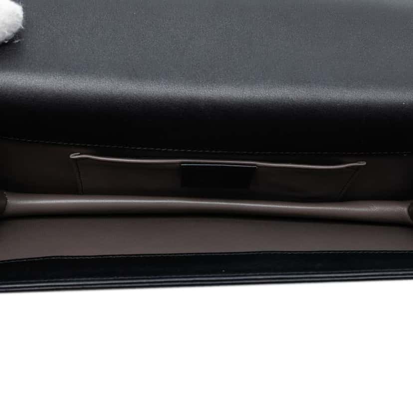 Gucci Suede Broadway Crystal Clutch Black Leather Good condition - Model View
