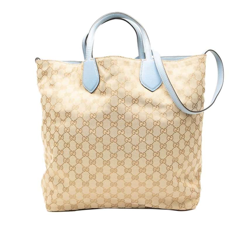 Gucci GG Canvas Reversible Tote Brown Canvas Very good condition - Front View
