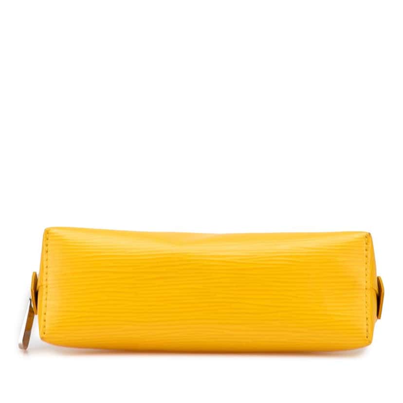 Louis Vuitton Epi Cosmetic Pouch Yellow Leather Good condition - Inside View