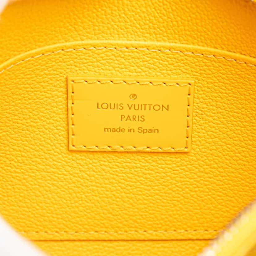 Louis Vuitton Epi Cosmetic Pouch Yellow Leather Good condition - Box View
