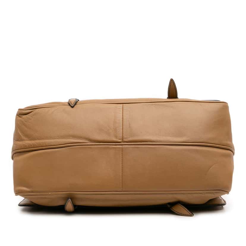 Bottega Veneta Medium Nappa Intrecciato Monaco Satchel Brown Leather Good condition - Inside View