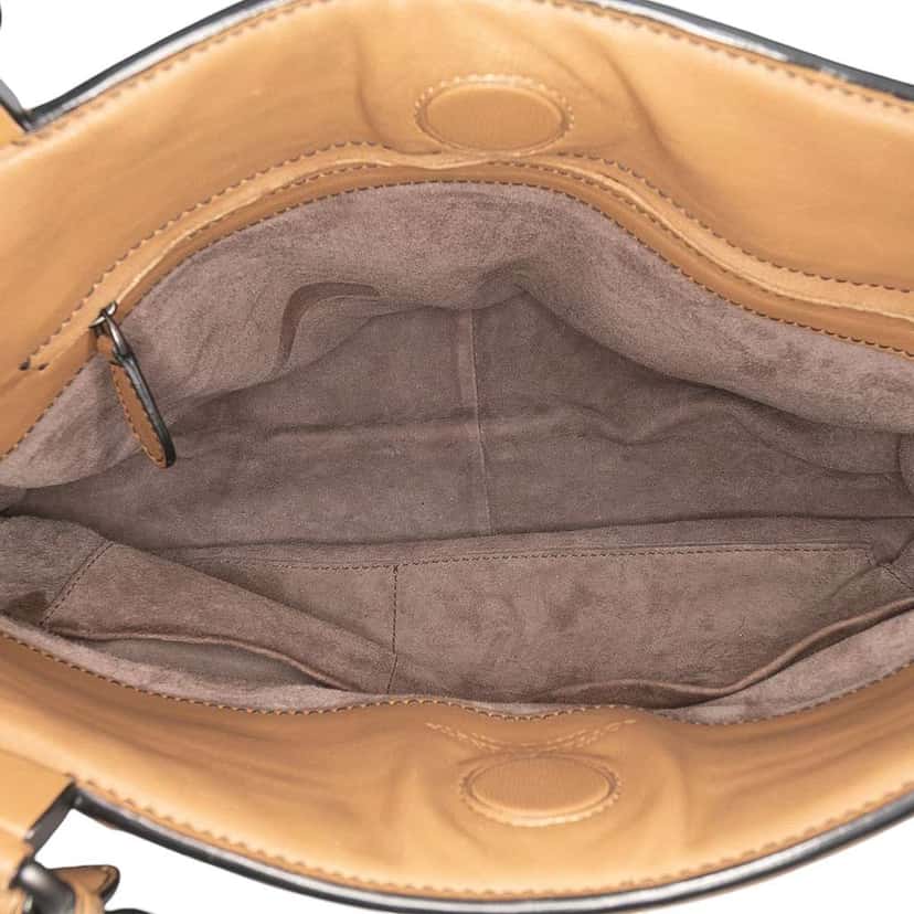 Bottega Veneta Medium Nappa Intrecciato Monaco Satchel Brown Leather Good condition - Model View