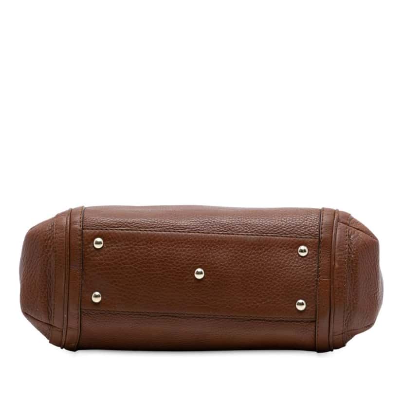 Gucci Large Calfskin Bella Shoulder Bag Brown Leather Good condition - Inside View