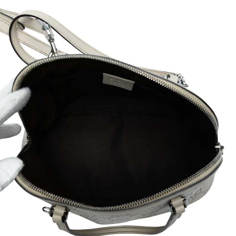 Gucci Mini Guccissima Dome Satchel White Leather Good condition - Model View