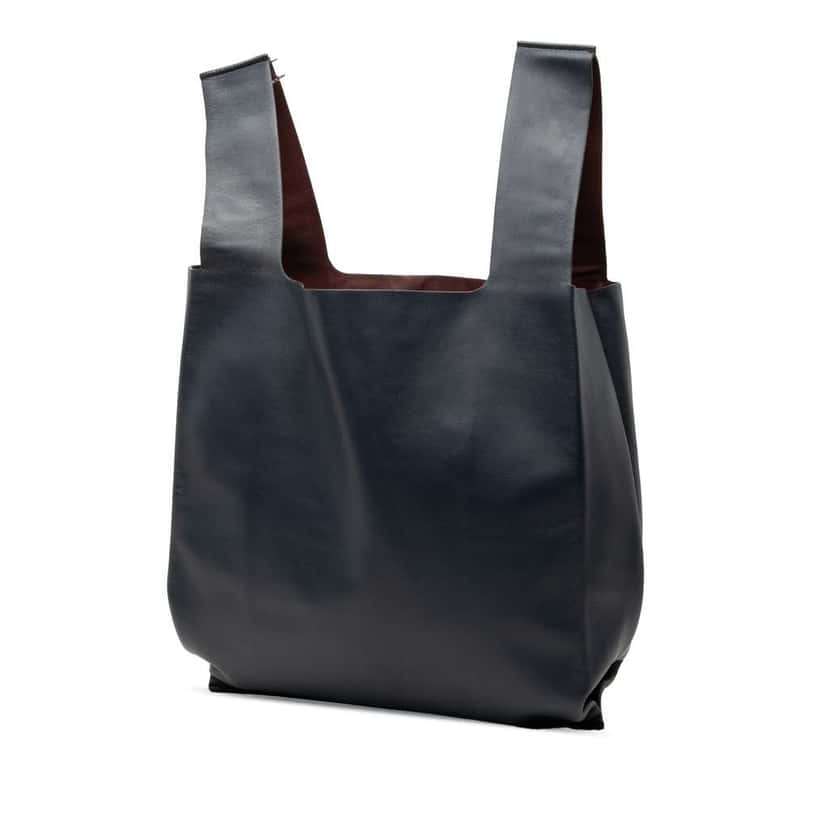 Valentino Reversible Leather Shopper Tote Black Leather Good condition - Back View