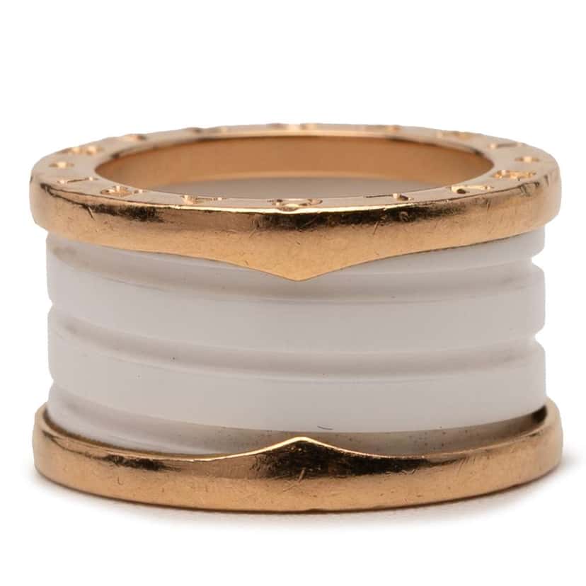 Bvlgari 18K Yellow Gold and Ceramic B.Zero1 Three Band Ring Gold Gold Good condition - Inside View