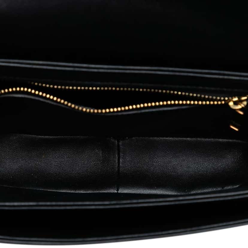 Celine Teen Shiny Calfskin Triomphe Crossbody Black Leather Good condition - Model View