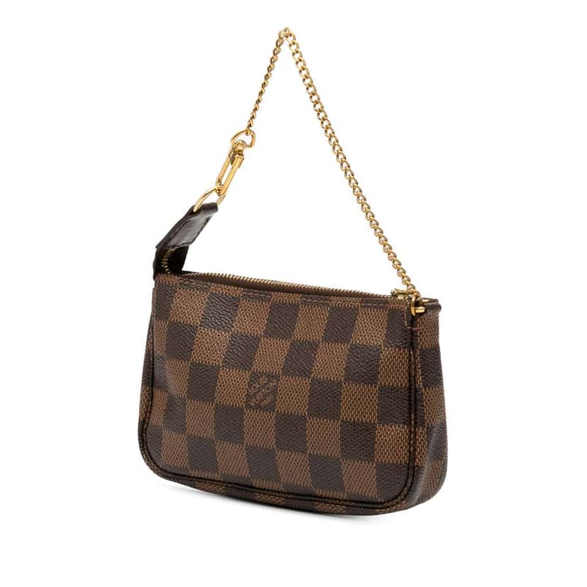 Louis Vuitton Damier Ebene Trunks and Bags Mini Pochette Accessoires Brown Very good condition - Back View