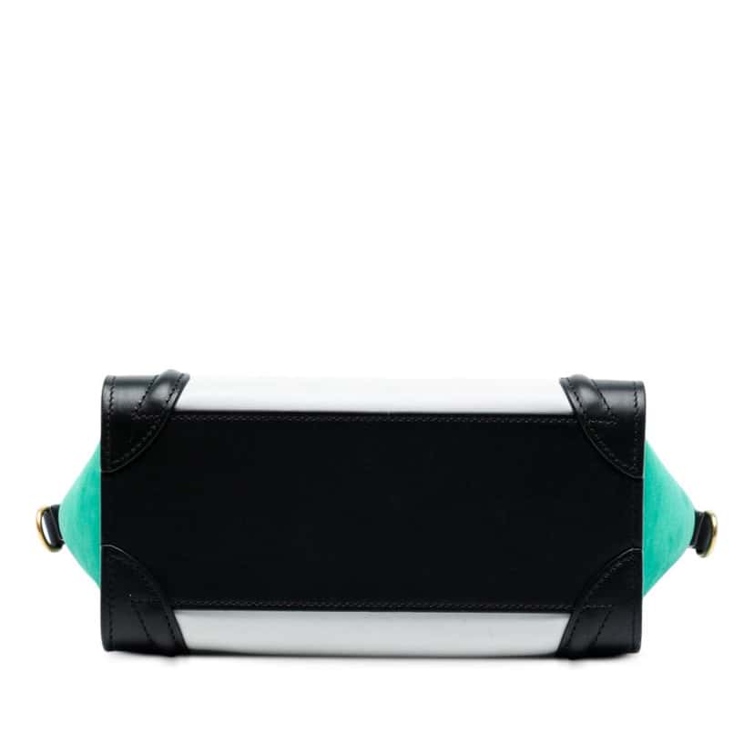 Celine Nano Tricolor Leather Luggage Tote White Leather Good condition - Inside View