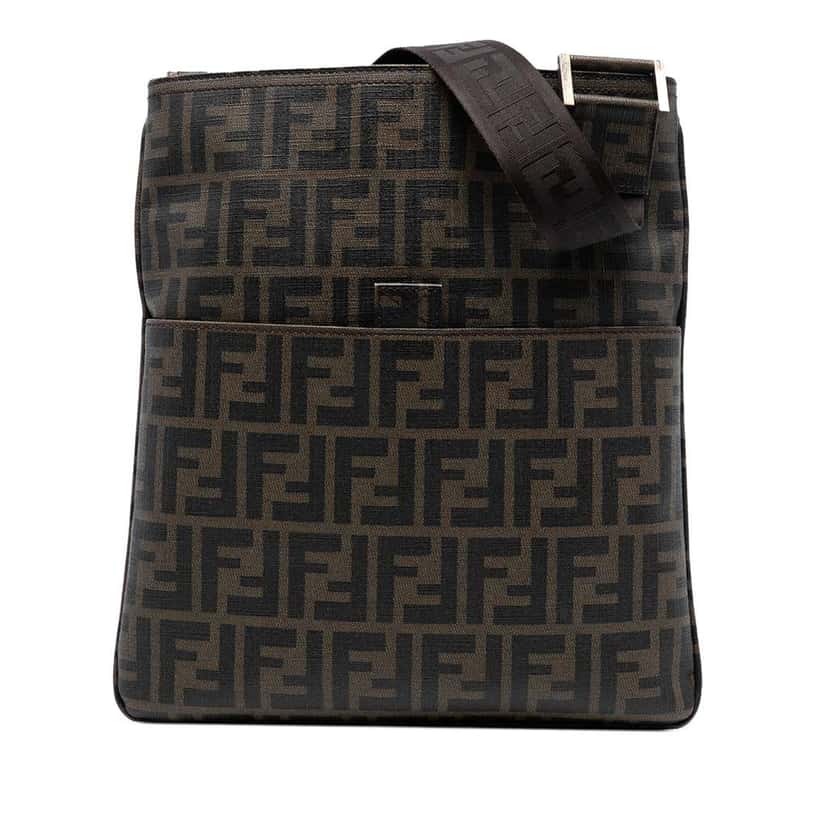 Fendi Zucca Spalmati Crossbody Brown Canvas Good condition - Front View