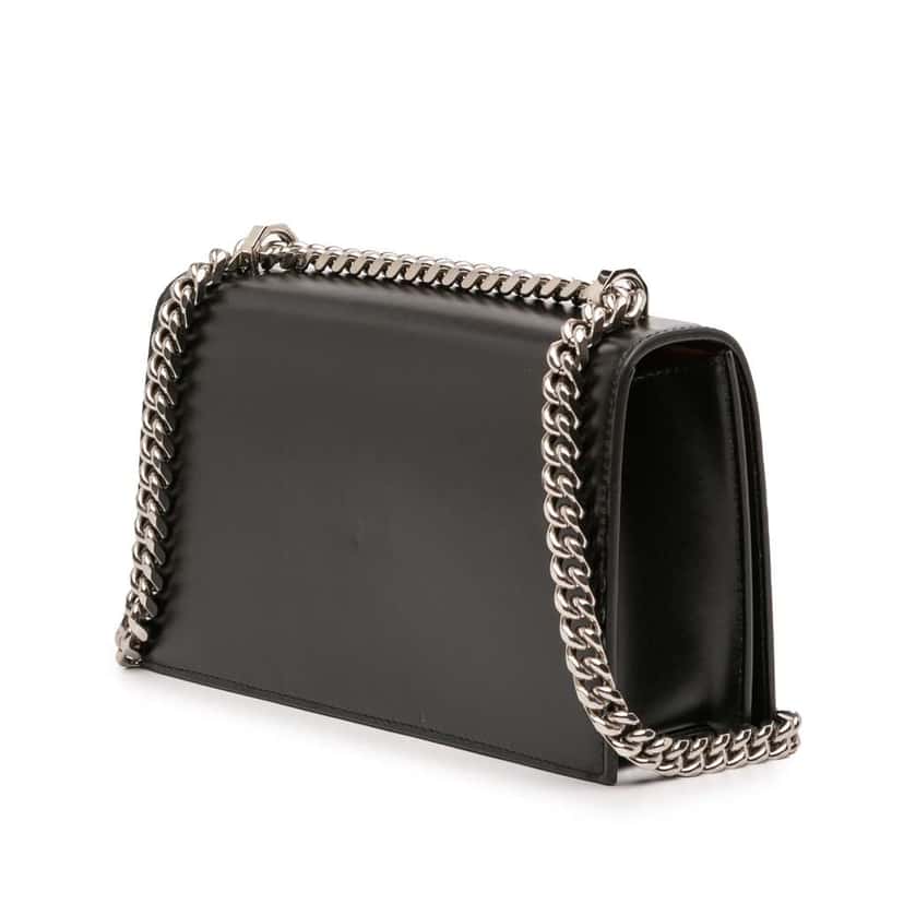 Alexander Mcqueen Mini Leather Sculptural Four Ring Crossbody Black Leather Good condition - Back View