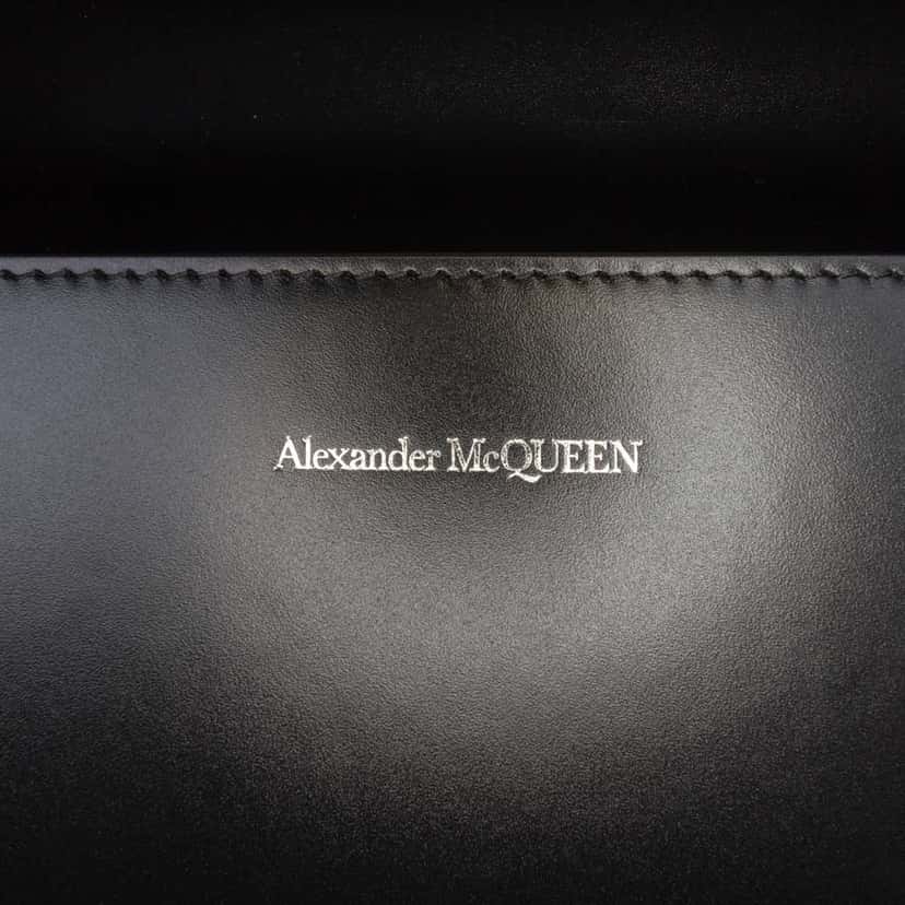 Alexander Mcqueen Mini Leather Sculptural Four Ring Crossbody Black Leather Good condition - Box View