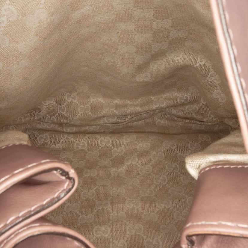 Gucci Leather Shoulder Bag Brown Leather Good condition - Model View