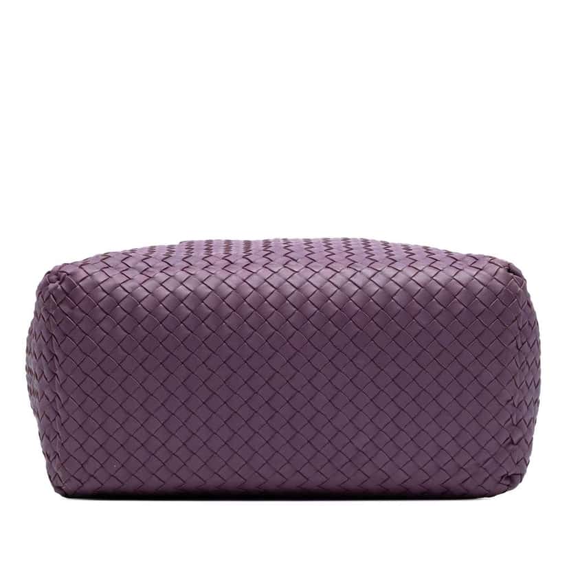 Bottega Veneta Nappa Intrecciato Brick Tote Purple Leather Good condition - Inside View