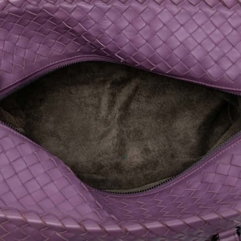 Bottega Veneta Nappa Intrecciato Brick Tote Purple Leather Good condition - Model View