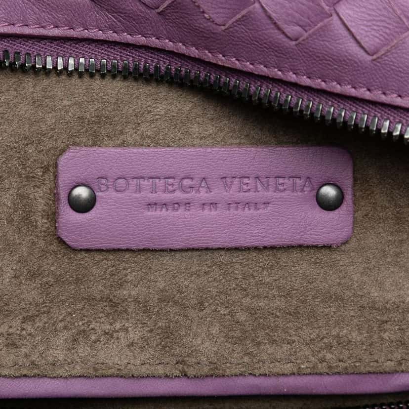 Bottega Veneta Nappa Intrecciato Brick Tote Purple Leather Good condition - Box View