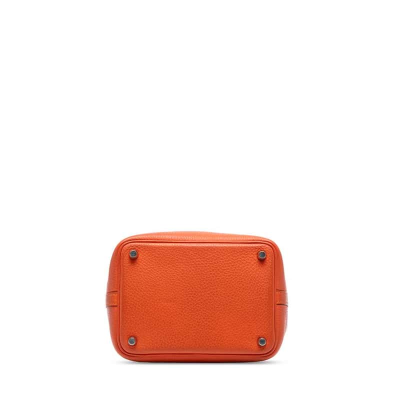 Hermès Clemence Picotin Lock 18 Orange Leather Good condition - Inside View