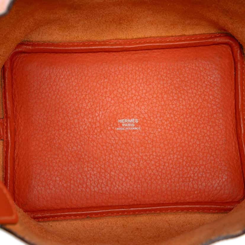 Hermès Clemence Picotin Lock 18 Orange Leather Good condition - Model View