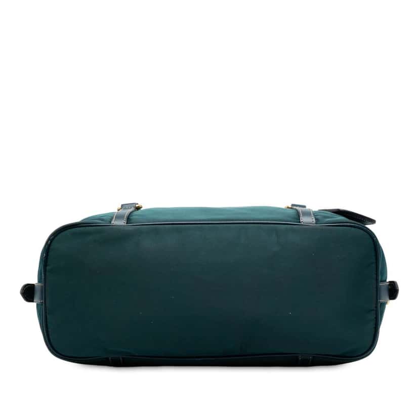 Prada Saffiano Trimmed Tessuto Logo Satchel Blue Good condition - Inside View