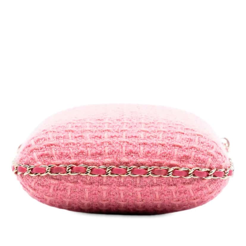 Chanel Tweed Chain Around Phone Holder Pink Tweed Good condition - Inside View