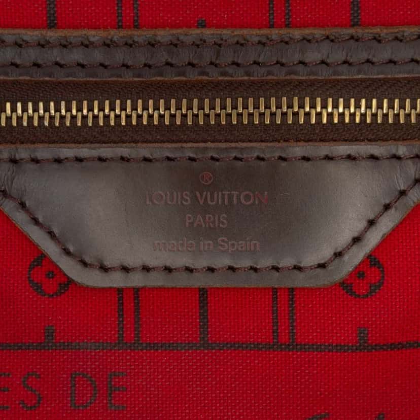 Louis Vuitton Damier Ebene Neverfull MM Brown Good condition - Box View