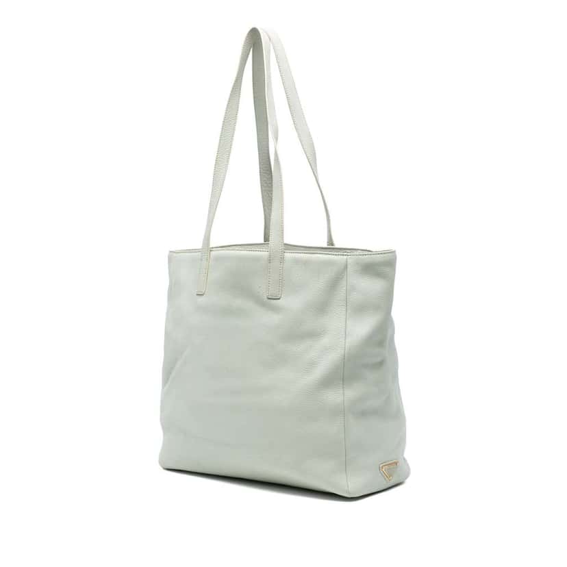 Prada Vitello Daino Tote White Leather Good condition - Back View