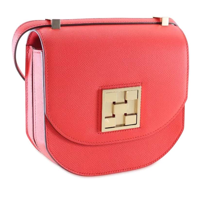 Hermès Epsom Mosaique Au 24 17 Red Leather Good condition - Back View