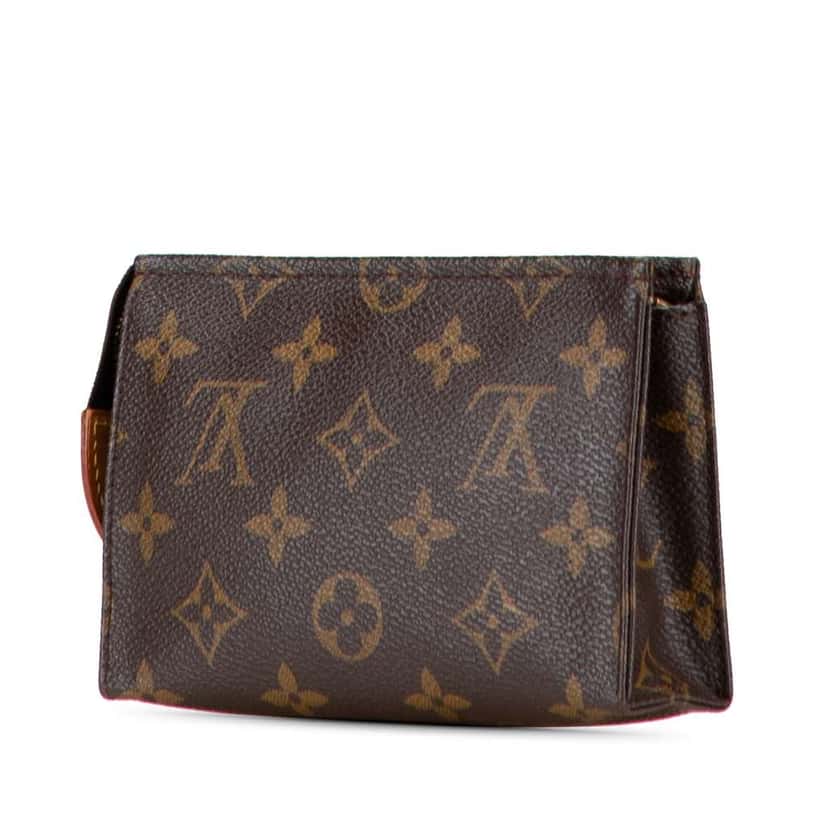 Louis Vuitton Monogram Toiletry Pouch 15 Brown Very good condition - Back View