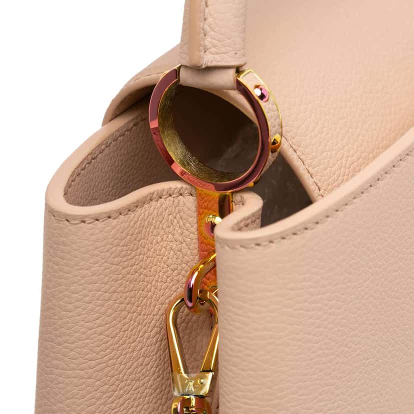 Louis Vuitton Grained Calfskin Capucines East West MM Brown Leather Good condition - Box View
