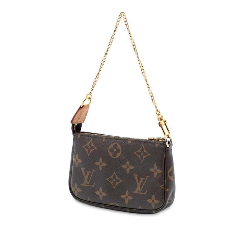 Louis Vuitton Monogram Mini Pochette Accessoires Brown Very good condition - Back View