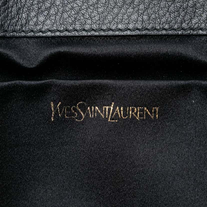 Saint Laurent Pony Hair Leopard Print Chyc Ligne Clutch White Good condition - Box View