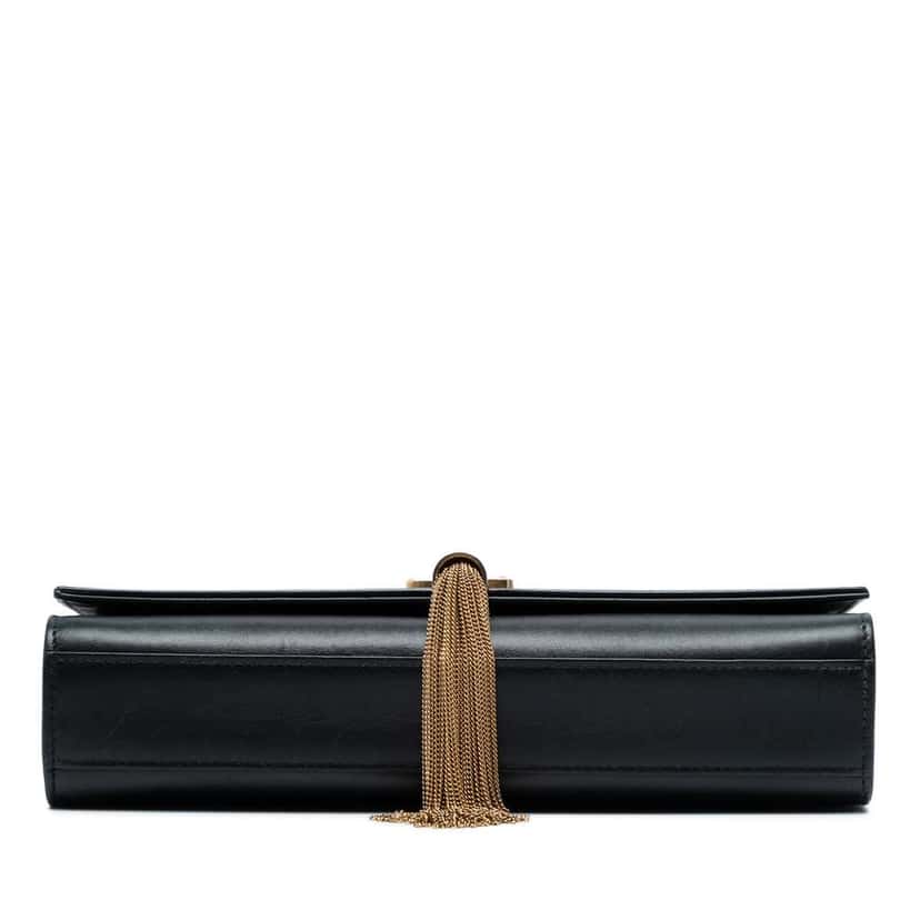 Saint Laurent Medium Smooth Calfskin Classic Monogram Kate Tassel Crossbody Black Leather Good condition - Inside View