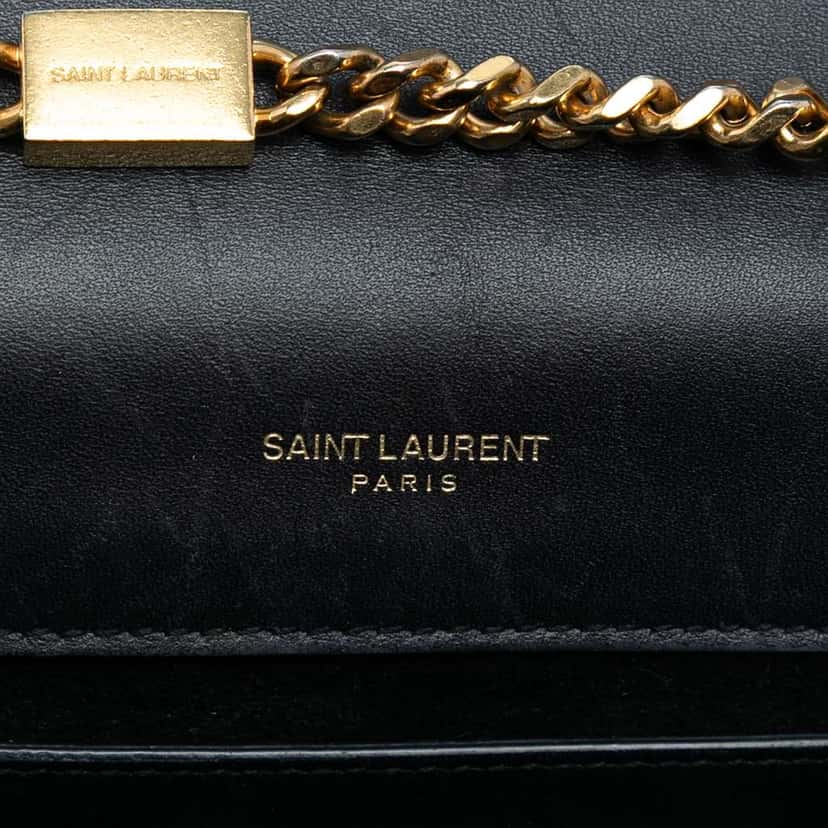 Saint Laurent Medium Smooth Calfskin Classic Monogram Kate Tassel Crossbody Black Leather Good condition - Box View