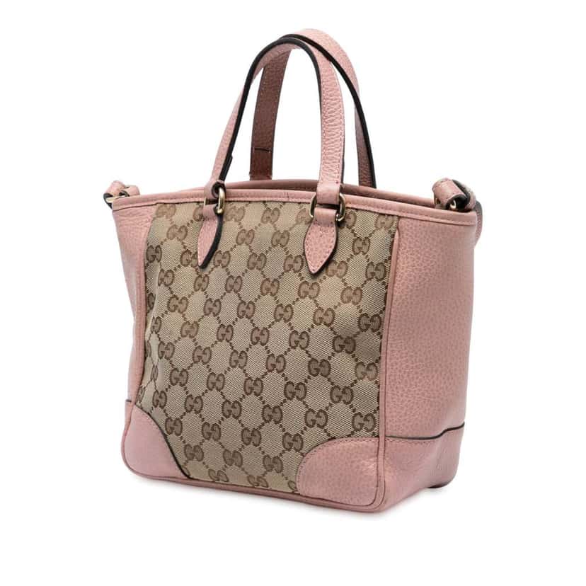 Gucci Small GG Canvas Bree Satchel Brown Canvas Good condition - Back View