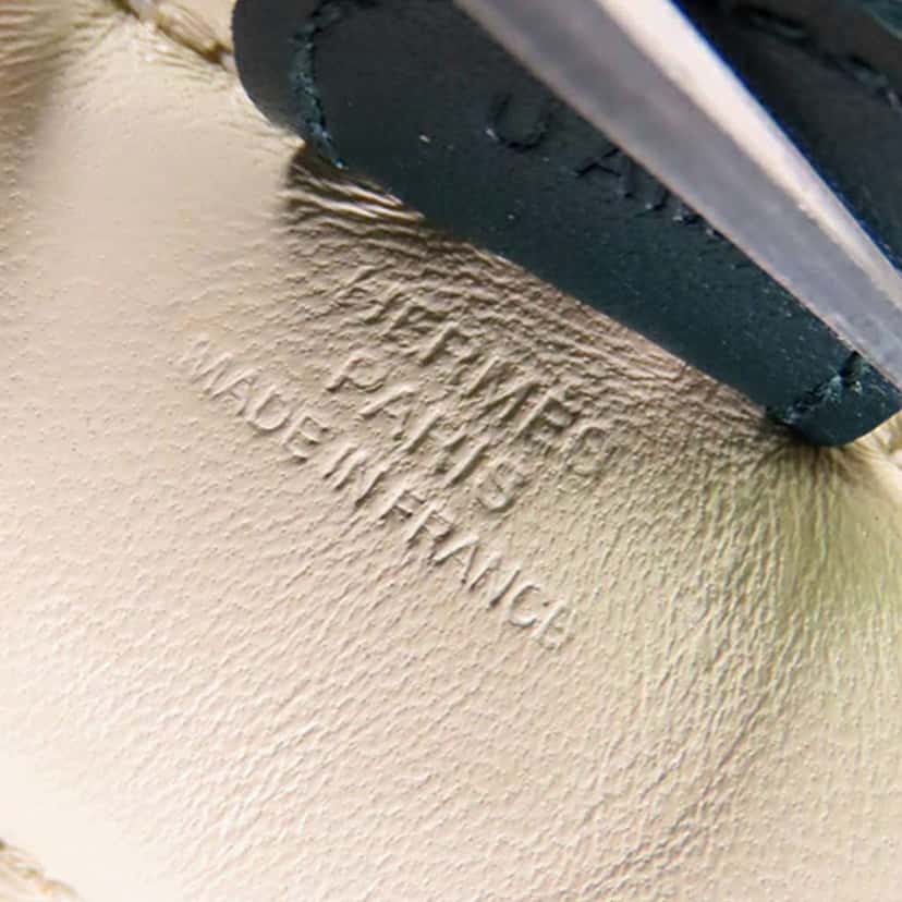 Hermès Milo Lambskin Grigri Rodeo Horse Bag Charm PM White Leather Good condition - Inside View