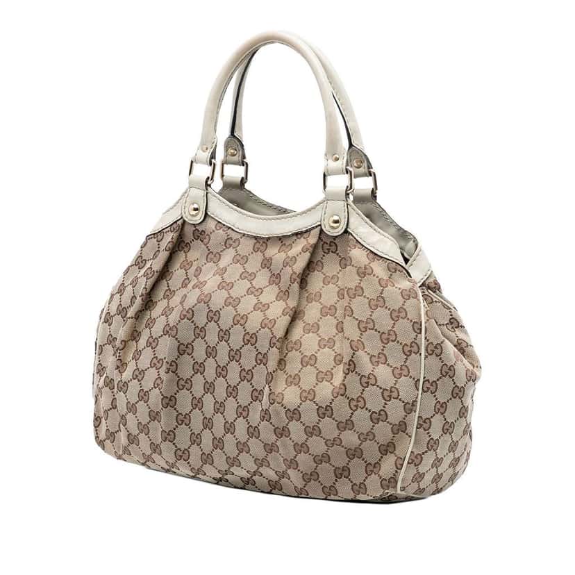 Gucci Medium GG Canvas Sukey Tote Brown Canvas Good condition - Back View