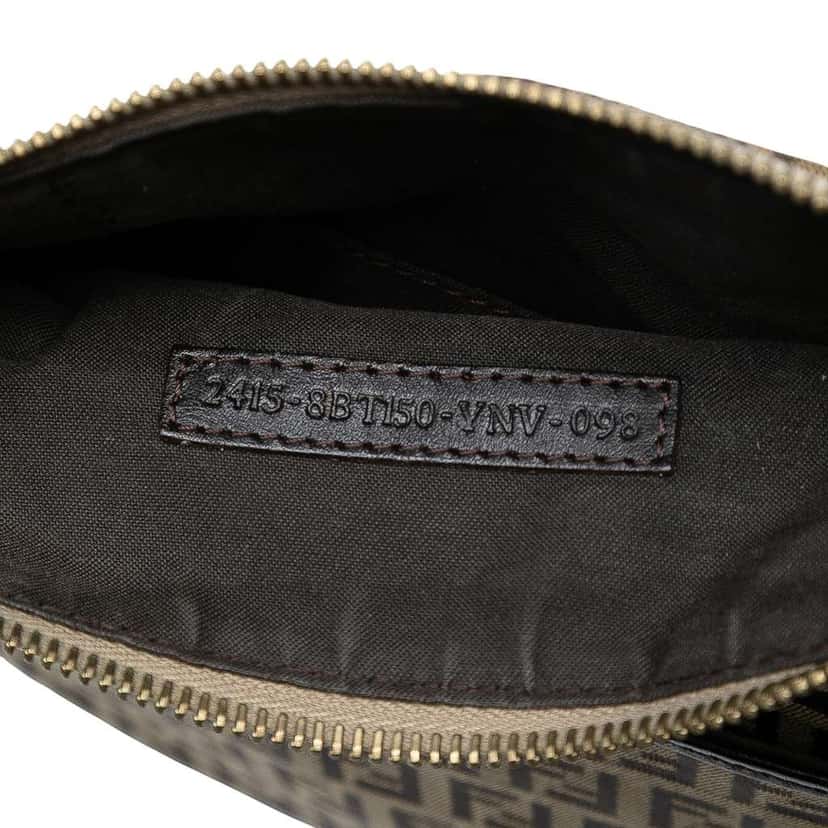 Fendi Zucchino Canvas Forever Crossbody Brown Canvas Good condition - Box View