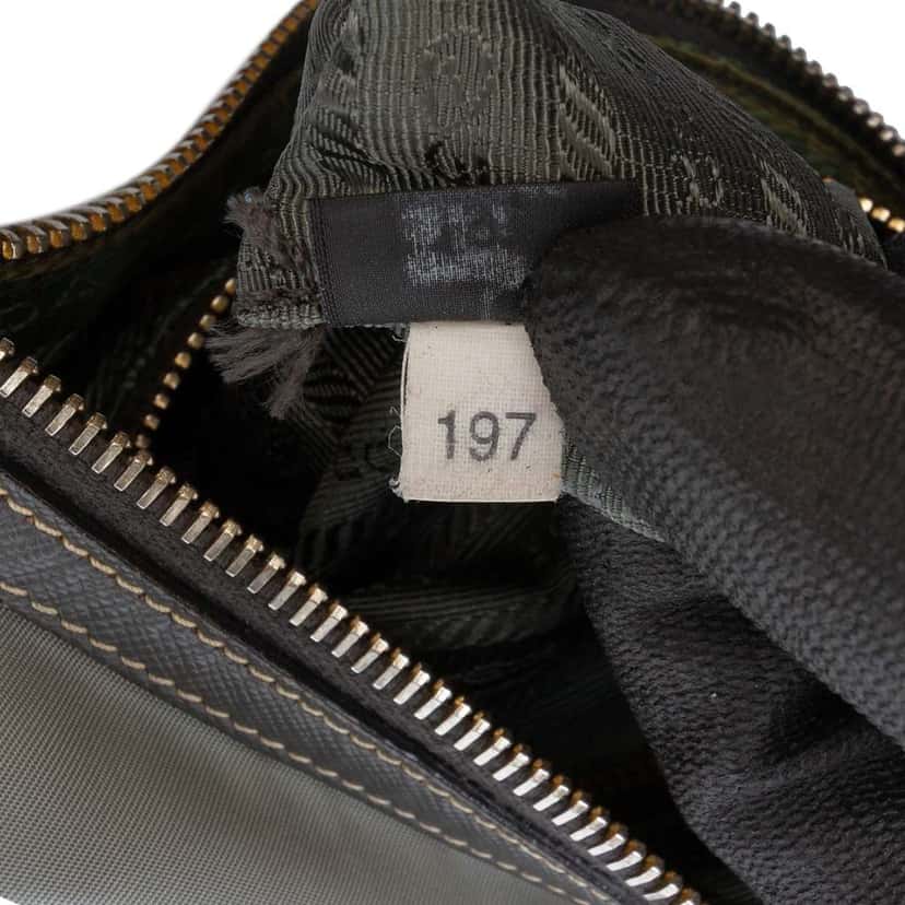 Prada Saffiano Trimmed Tessuto Crossbody Grey Good condition - Box View