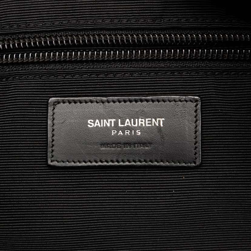 Saint Laurent Croc Embossed Leather Backpack Black Leather Good condition - Box View