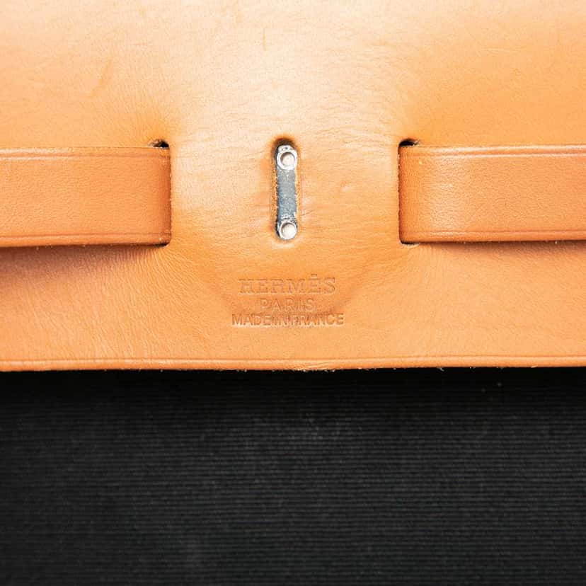 Hermès Toile Herbag PM Black Canvas Fair condition - Box View