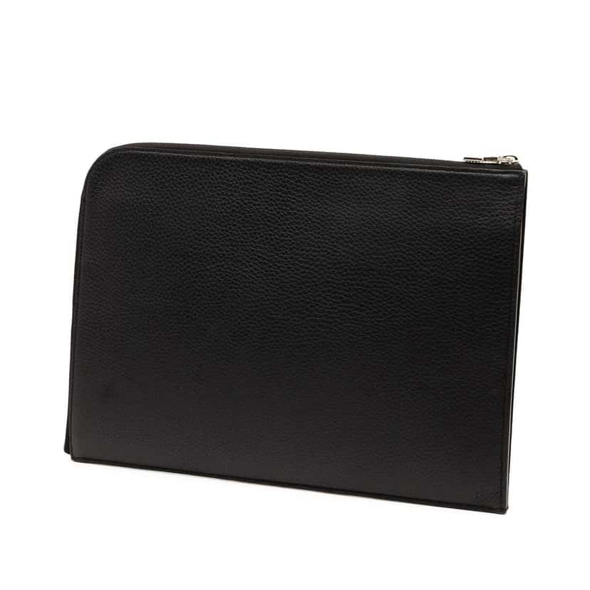 Louis Vuitton Taurillon Initials Circle Pochette Jour GM Black Leather Very good condition - Back View