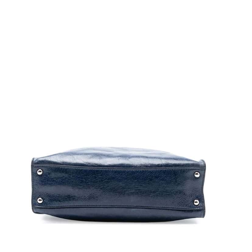 Miu Miu Bicolor Goatskin Madras Satchel Blue Leather Good condition - Inside View