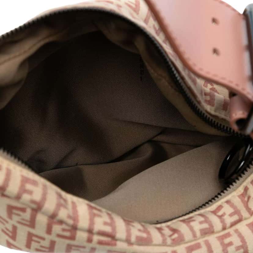 Fendi Zucchino Canvas Oyster Hobo Brown Canvas Good condition - Model View