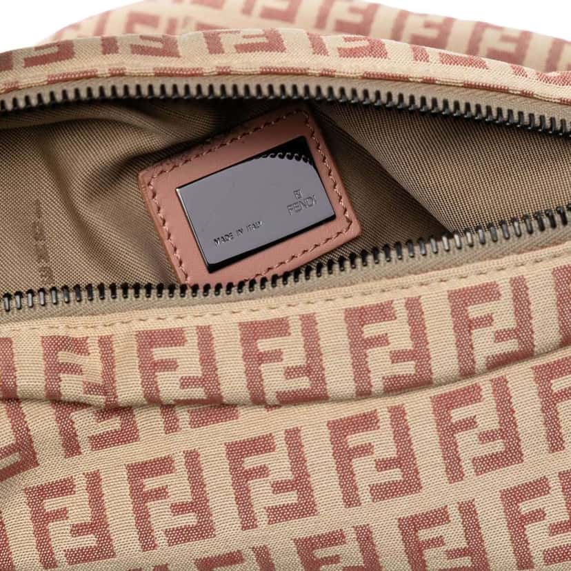 Fendi Zucchino Canvas Oyster Hobo Brown Canvas Good condition - Box View