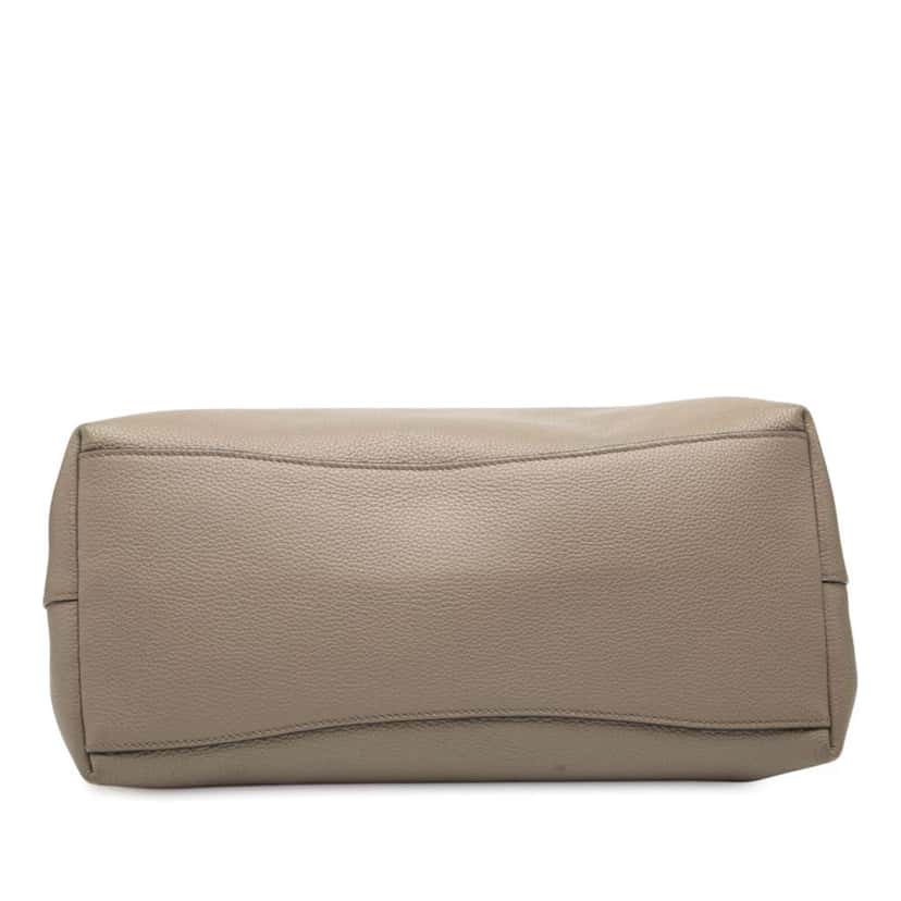Prada Vitello Phenix Logo Tote Grey Leather Good condition - Inside View