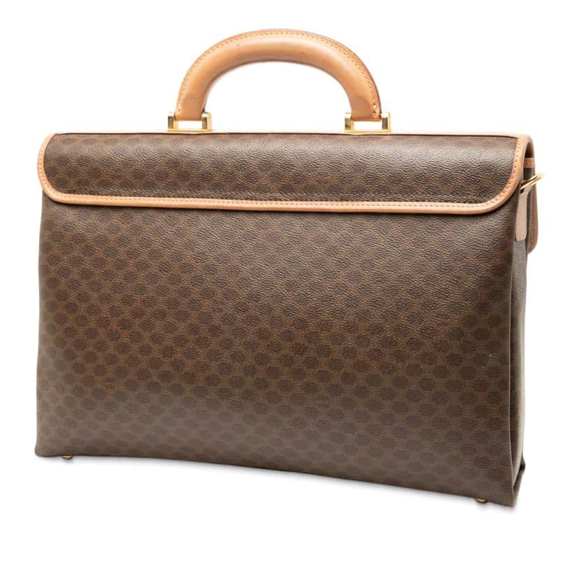 Celine Macadam Coated Canvas Business Bag Brown Canvas Good condition - Back View