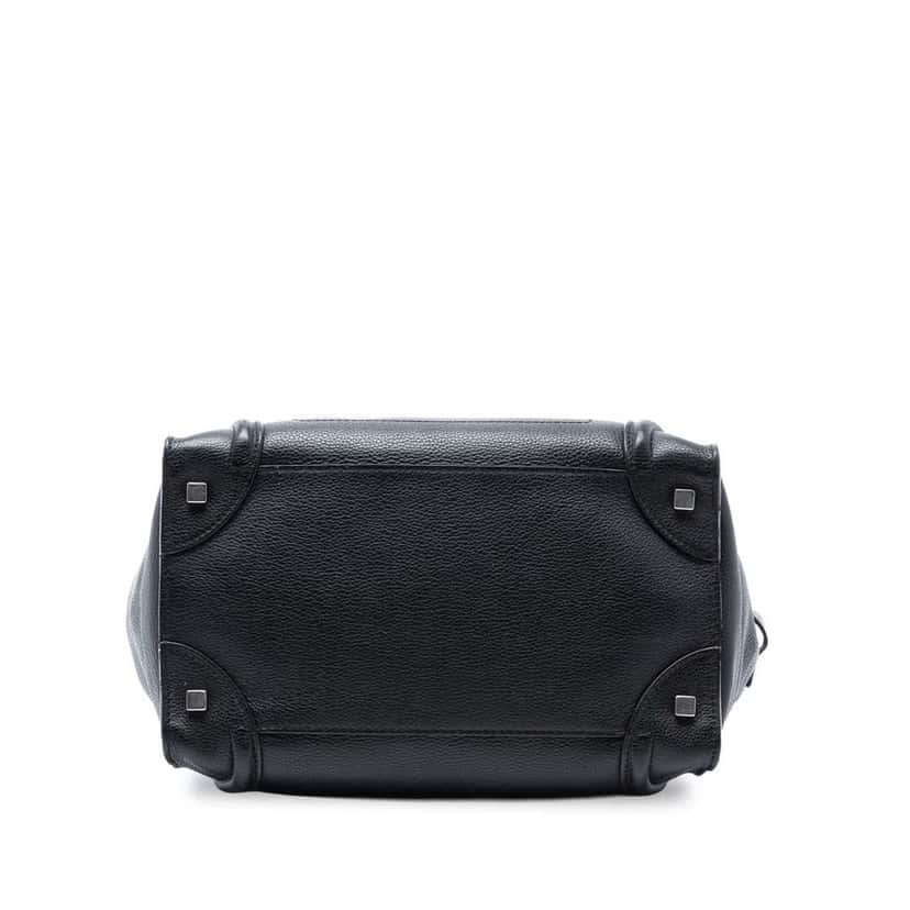 Celine Mini Calfskin Luggage Tote Black Leather Good condition - Inside View
