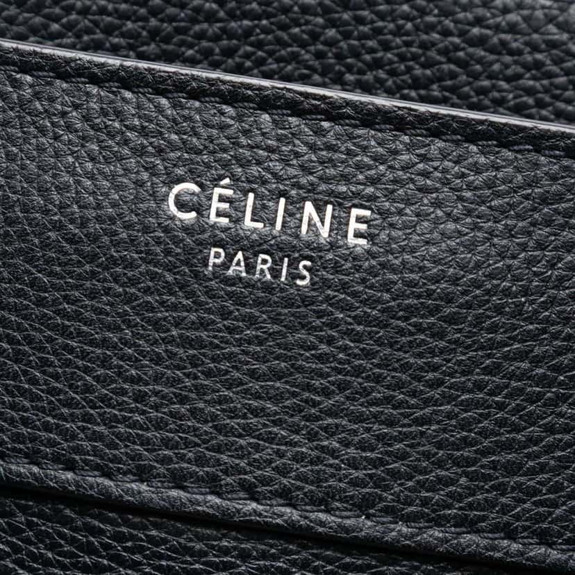 Celine Mini Calfskin Luggage Tote Black Leather Good condition - Box View