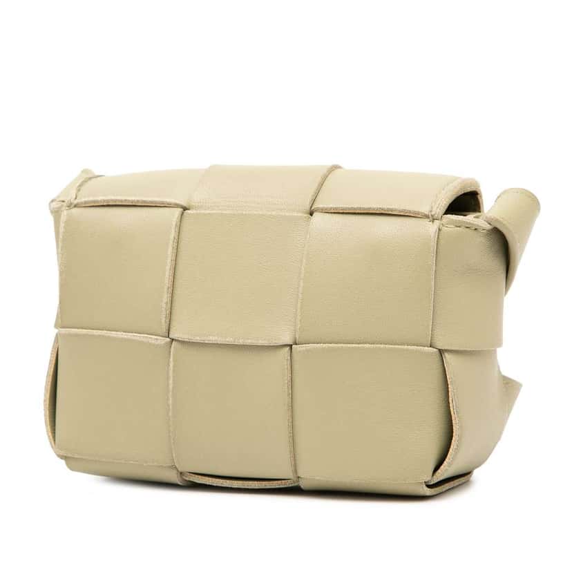 Bottega Veneta Candy Nappa Intrecciato Cassette Crossbody Brown Leather Good condition - Back View