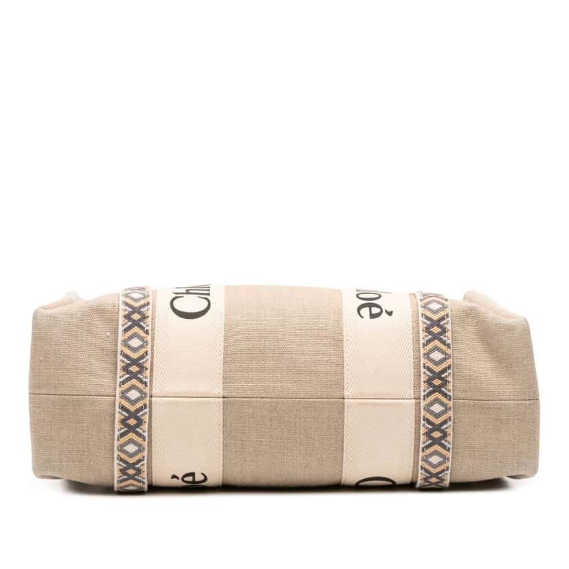 Chloé Medium Canvas Woody Tote Brown Canvas Good condition - Inside View